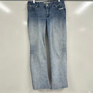 Akademiks Y2K Embellished Graphic Jeans Size 32 Light Wash Flare Streetwear